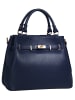 Samantha Look Handtasche echt Leder in blau