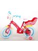 Volare Kinderfahrrad Peppa Pig 12 Zoll Kinderrad in Pink, Zwei Handbremse 3 Jahre