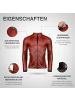 PAULGOS Lederjacke Übergangsjacke Biker Look Echtleder D3 in Rot