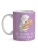 Mr. & Mrs. Panda Kaffeebecher Tenorhorn Witz mit Spruch in Lavendeltraum