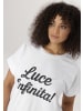 Aniston PLUS T-Shirt in weiß-schwarz