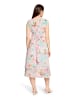 Betty Barclay Chiffonkleid mit Bindegürtel in Mint/Rosé
