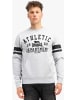 Lonsdale T-Shirt "Glespin Herren Rundhals Sweatshirt normale Passform" in Grau