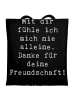 Mr. & Mrs. Panda Tote Bag Spruch Beste Freundin mit Spruch in Schwarz