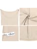 Alkato Alkato Damen Langarm Longshirt Langarmshirt in beige/weiß