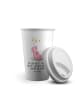 Mr. & Mrs. Panda Tumbler Schwein Glück mit Spruch in Weiß