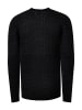 Rusty Neal Grobstrick mit Muster Rundhals-Pullover in Schwarz