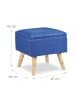 relaxdays Hocker in Blau - (B)40 x (H)40 x (T)40 cm