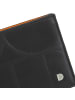 DuDu Up! Geldbörse RFID Schutz Leder 11 cm in black-orange