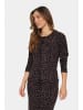 SAINT TROPEZ Strickjacke ZhilaSZ Gerade Passform in Chocolate Brown Leopard