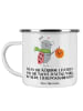 Mr. & Mrs. Panda Camping Emaille Tasse Halloween Magie mit Spruch in Weiß