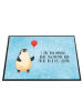 Mr. & Mrs. Panda Schreibunterlage Pinguin Luftballon mit Spruch in Eisblau