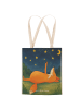 Mr. & Mrs. Panda Shopper Fuchs Sterne Design ohne Spruch in Weiß