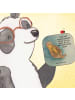 Mr. & Mrs. Panda Holzuntersetzer Otter Kind Design mit Spruch in Weiß