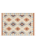 Beliani Kelim DILIJAN in Bunt/Beige/Blau - (W) 160 x (L) 230 cm