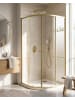 Beliani Duschkabine ONELLI in Gold - (W) 90 x (H) 190 x (L) 90 cm