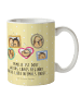 Mr. & Mrs. Panda Kaffeebecher Igel Familie mit Spruch in Gelb Pastell