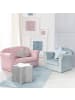 roba Lil Sofa' Kindercouch mit Armlehnen, Samtstoff Rosa