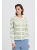 ICHI Langarm IHLULS Regular fit in SMALL IGUANA WHITE STRIPE