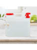 relaxdays Wasserkanister in Weiß/Rot - 23 l