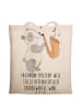 Mr. & Mrs. Panda Tote Bag Saxophon Leidenschaft mit Spruch in Creme