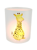 Mr. & Mrs. Panda Windlicht Glas Giraffe Zufrieden ohne Spruch in Transparent