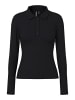 Pieces Langarm-Poloshirt in Black