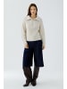 Oui Troyer-Pullover aus Baumwollmischung in Offwhite
