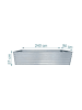 relaxdays Hochbeet in Hellgrau - (B)240 x (H)57 x (T)90 cm