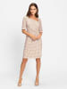 Heine Jersey-Kleid in ecru-camel Pepita