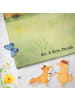 Mr. & Mrs. Panda Sporthandtuch Mops Design mit Spruch in Grau Pastell