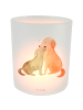 Mr. & Mrs. Panda Teelicht Hunde Liebe ohne Spruch in Transparent