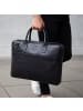 SID & VAIN Leder-Laptoptasche 15" Leder Businesstasche Unisex BOSTON in schwarz