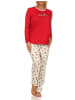 NORMANN Schlafanzug langarm Pyjama Kirschen - 61727 in rot