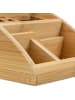 relaxdays Schreibtisch Organizer in Natur - (B)13 x (H)9 x (T)16 cm