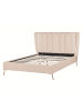 Beliani Doppelbett MIRIBEL in Beige/Gold - (W) 167 x (H) 112 x (L) 218 cm