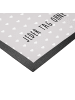 Mr. & Mrs. Panda Bodenvorleger Pinguine Kuscheln mit Spruch in Grau Pastell