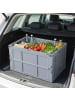 relaxdays 10x Klappbox in Grau - (B)58,5 x (H)31,5 x (T)40 cm
