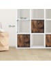 relaxdays 6 x Aufbewahrungsbox in Schwarz/ Braun - (B)33 x (H)33 x (T)33 cm