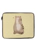 Mr. & Mrs. Panda Notebook Tasche Katze Sitzen ohne Spruch in Gelb Pastell