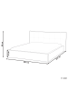 Beliani Doppelbett LESTRE in Grün/Schwarz - (W) 221 x (H) 95 x (L) 221 cm