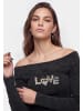 myMo ROCKS Women Longsleeve in Black Stone Wash