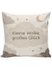 Mr. & Mrs. Panda Sofa Kissen Wolke minimalistisch Design mit Spruch in Weiß