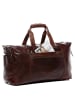 SID & VAIN Leder-Reisetasche echt Leder Weekender groß braun BRISTOL SIDE in braun