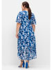 sheego Chiffonkleid in kobalt gemustert