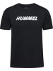 Hummel T-Shirt "Hmlelemental Logo Cotton Tee" in Schwarz