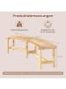 COSTWAY Gartenbank gebogen 3 Sitzer in Beige