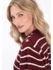 DreiMaster Maritim Sweater in wine red offwhite