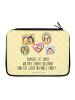 Mr. & Mrs. Panda Etui Igel Familie mit Spruch in Gelb Pastell