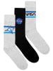 United Labels 3er Pack NASA Socken Sneaker Strümpfe in grau